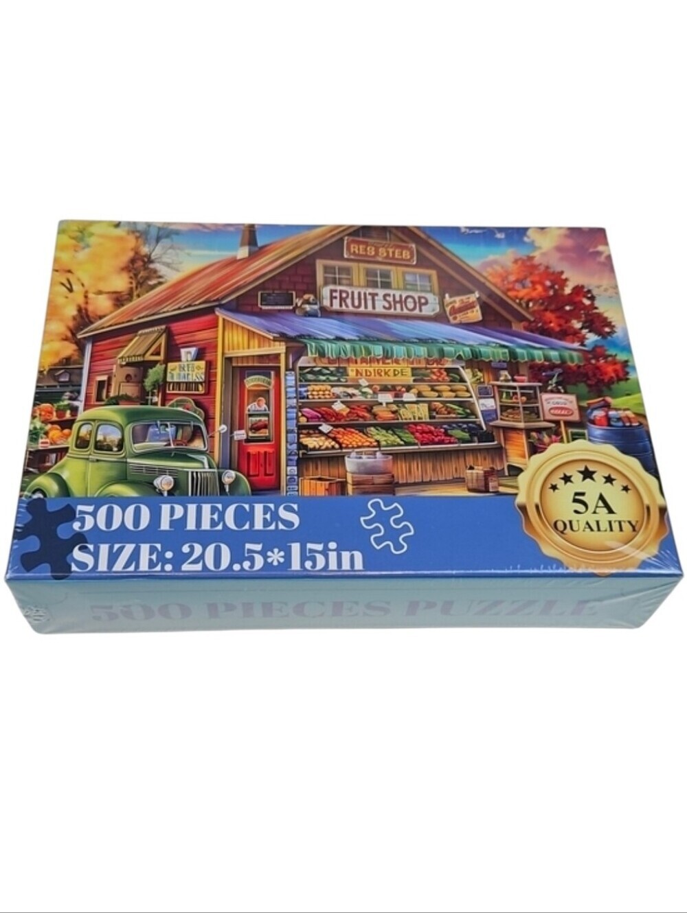 New 500 Piece Puzzle Fruit Shop Country Colorful 20.5" × 15"